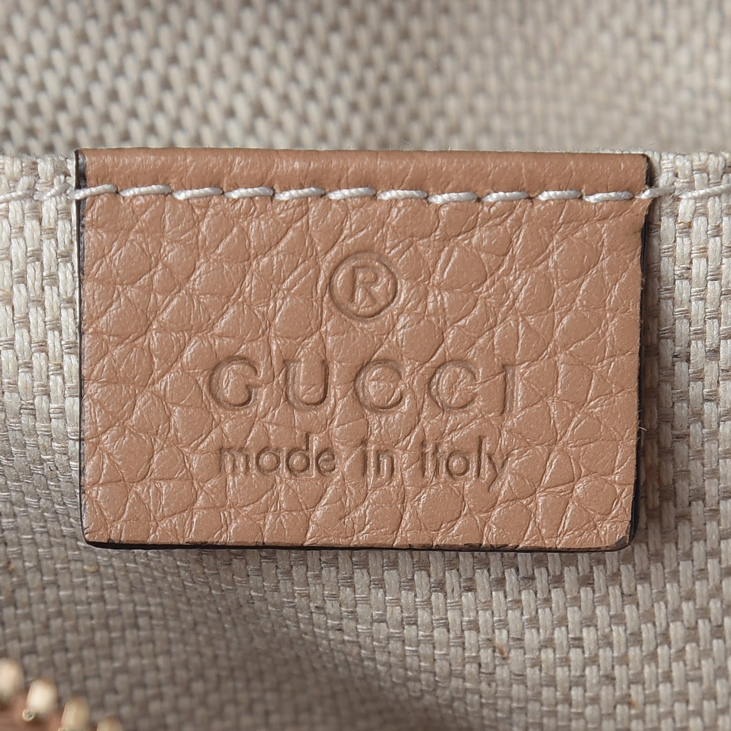 Gucci Pebbled Calfskin Small Soho Disco Bag Rose Beige 8 of 9