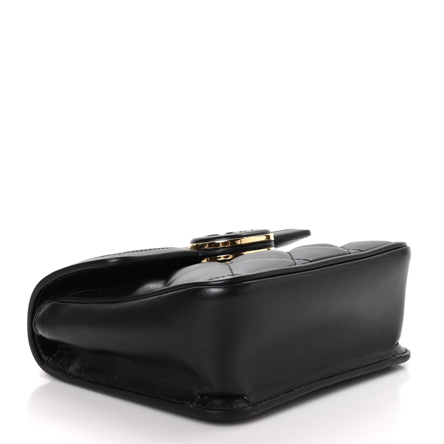 Calfskin Quilted Mini Deco Shoulder Bag Black