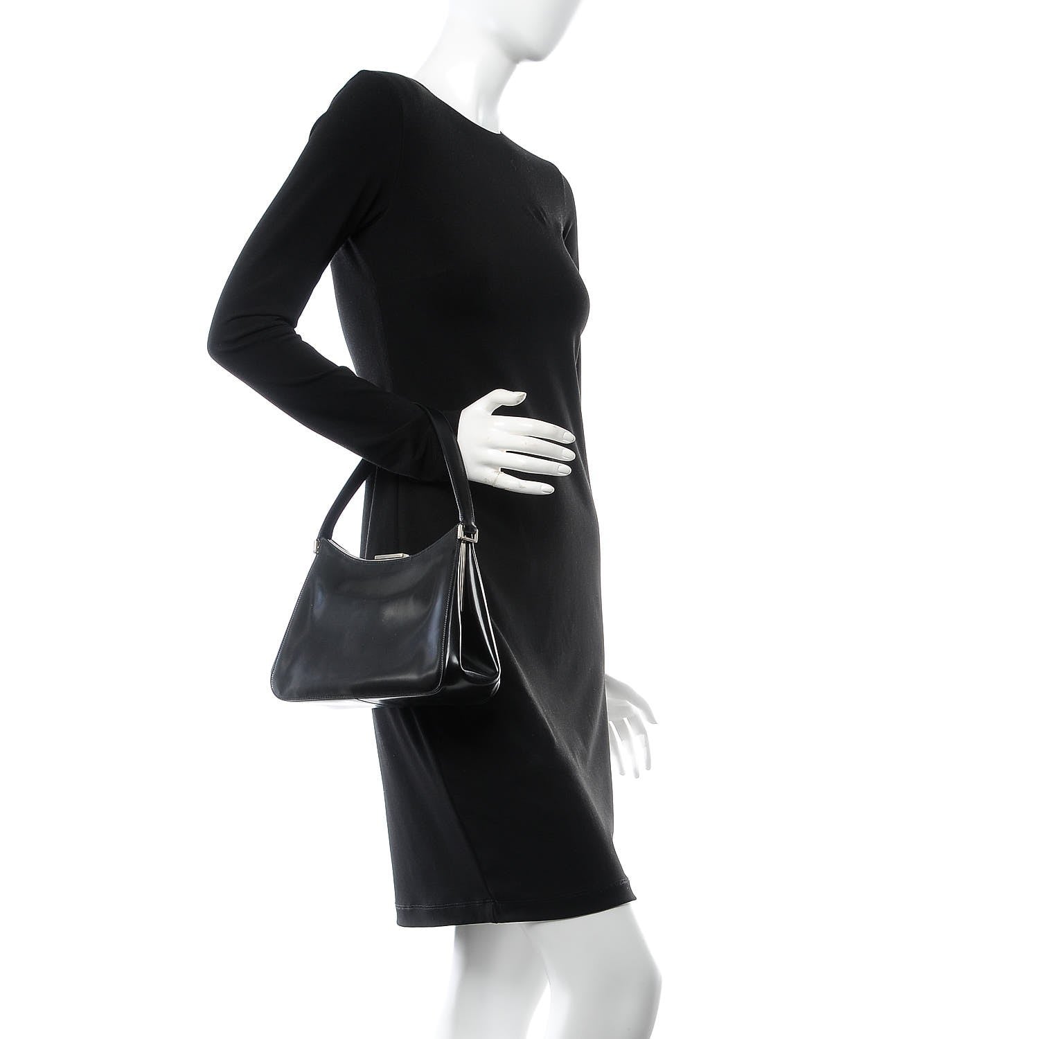 Prada Spazzolato Cern Shoulder Bag Black 3 of 6