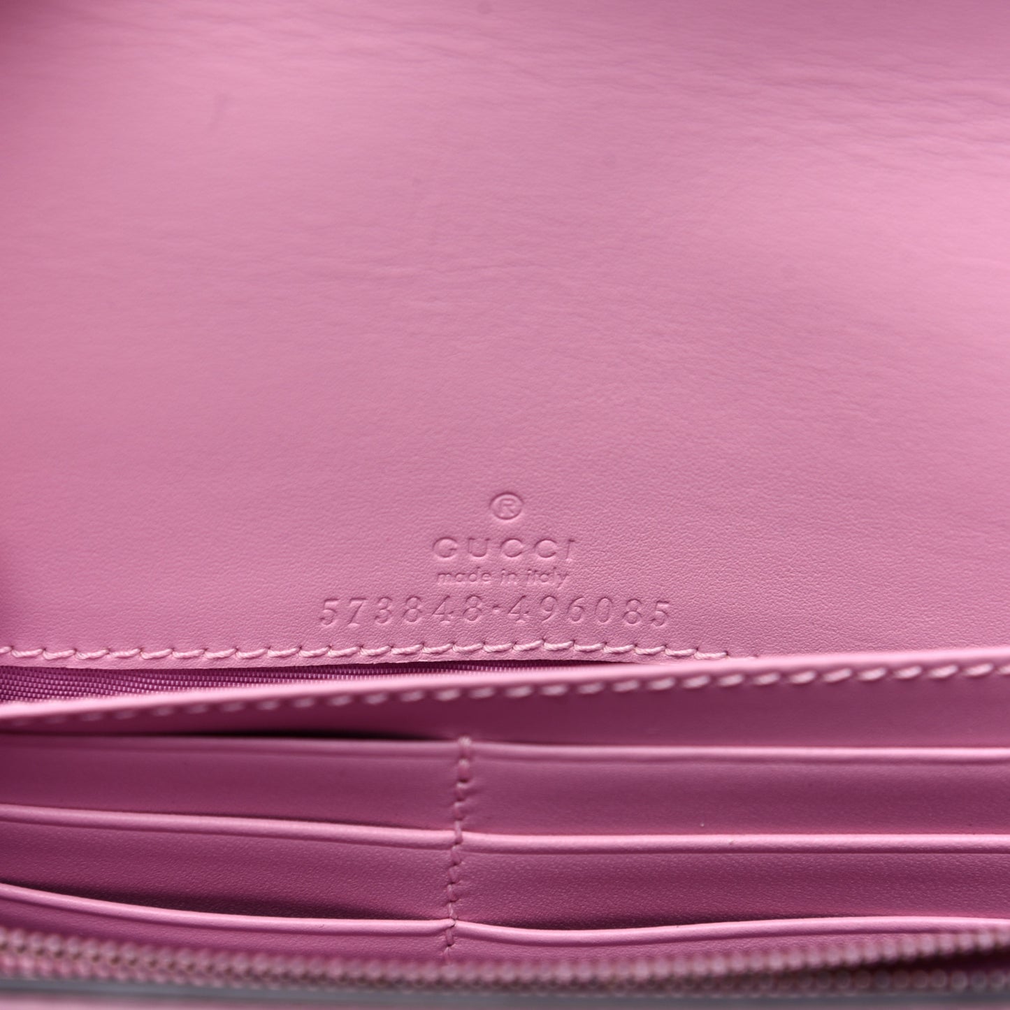 GG Supreme Monogram Strawberry Chain Wallet
