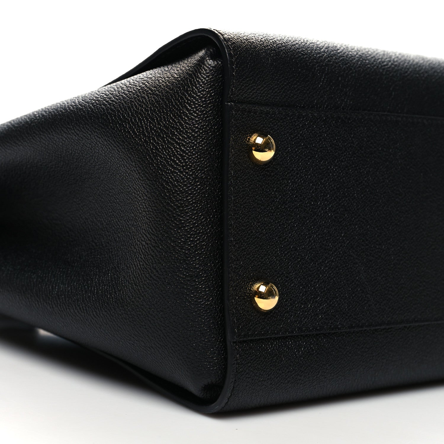 Burberry Soft Grain Calfskin Medium Buckle Tote Black 8 of 9