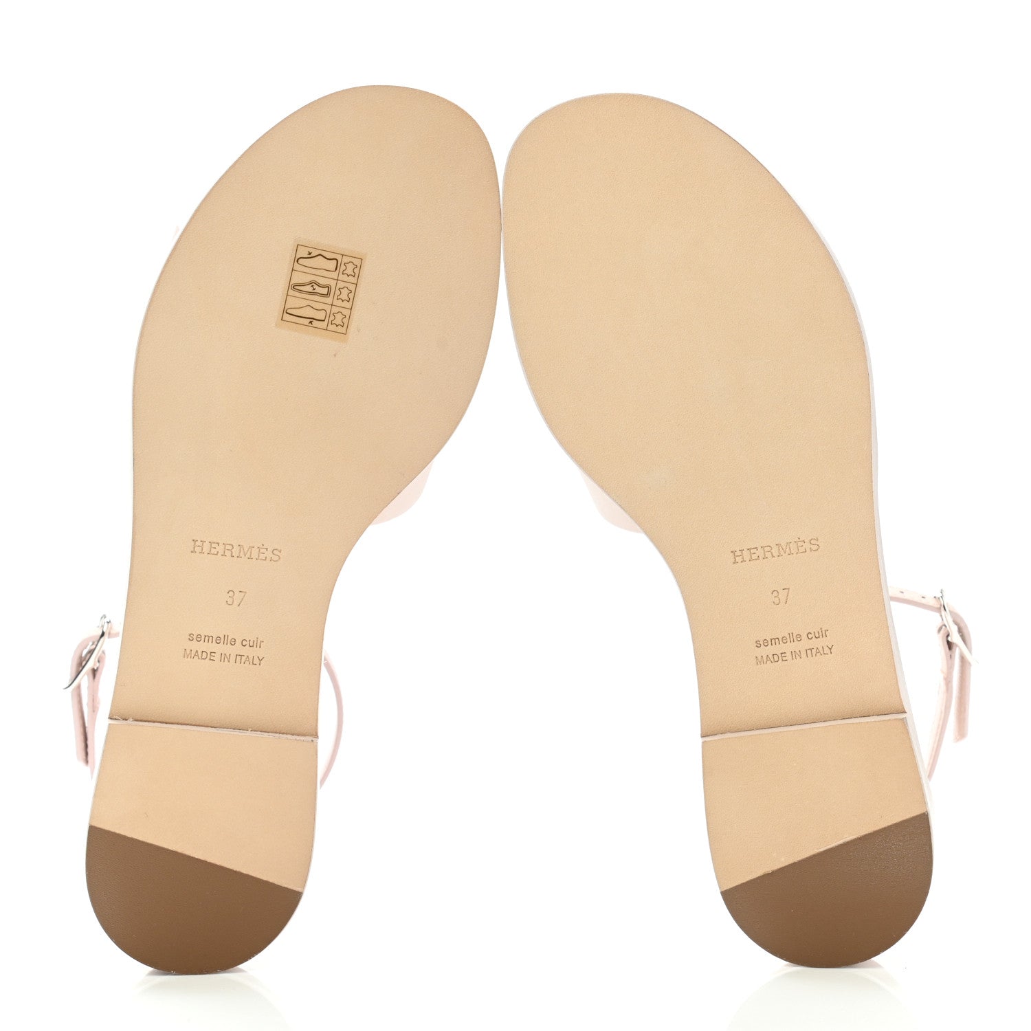 Hermes Calfskin Santorini Sandals 37 Rose Petale 5 of 10