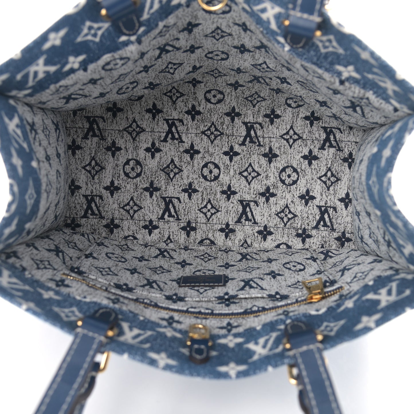 Monogram Jacquard Denim Onthego MM Bleu