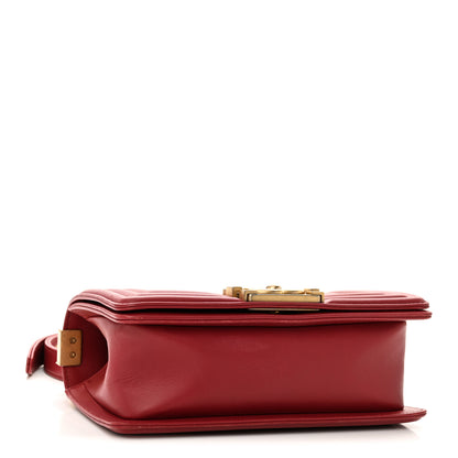 Chanel Lambskin Quilted Small Boy Flap Dark Red 4 of 10