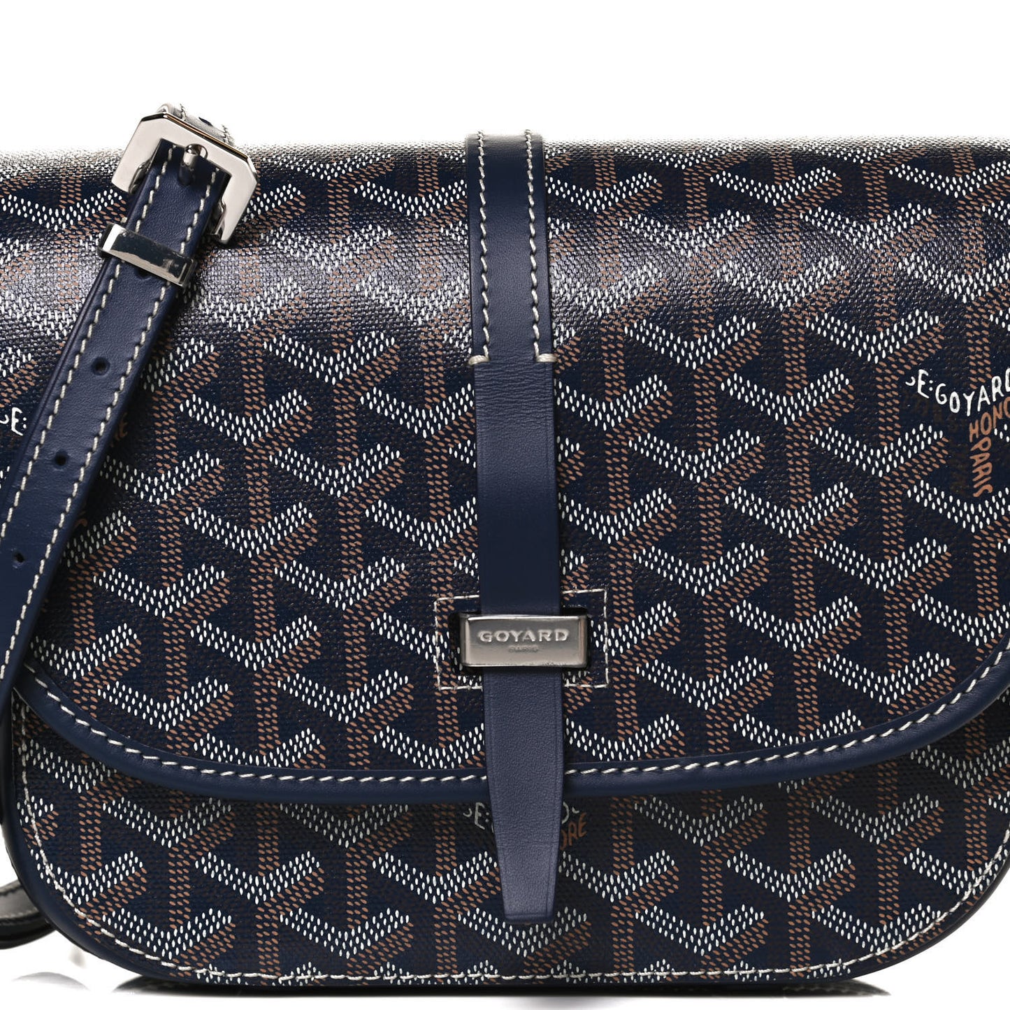Goyardine Belvedere II PM Messenger Bag Navy