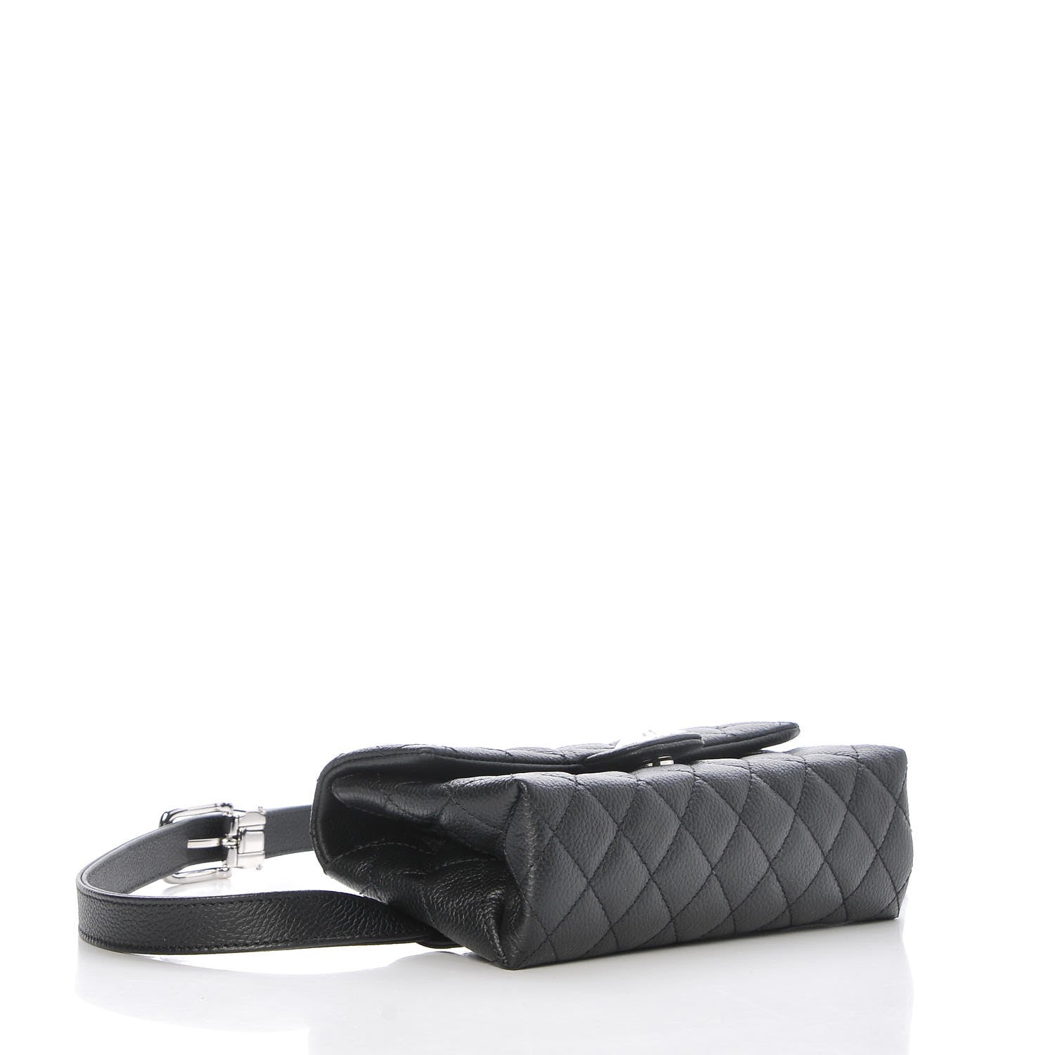 Chanel Grained Calfskin Quilted 2.55 Reissue Flap Belt Bag Clutch Black 4 of 9