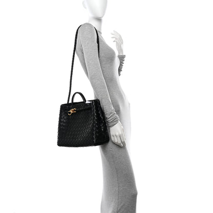 Bottega Veneta Nappa Intrecciato Medium Andiamo Shoulder Bag Black 2 of 9