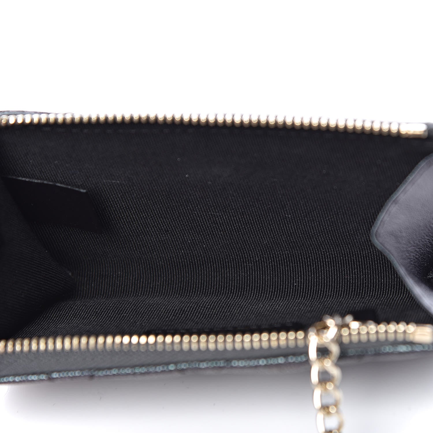 Chanel Iridescent Caviar Quilted Zipped Key Holder Case Black 5 of 8