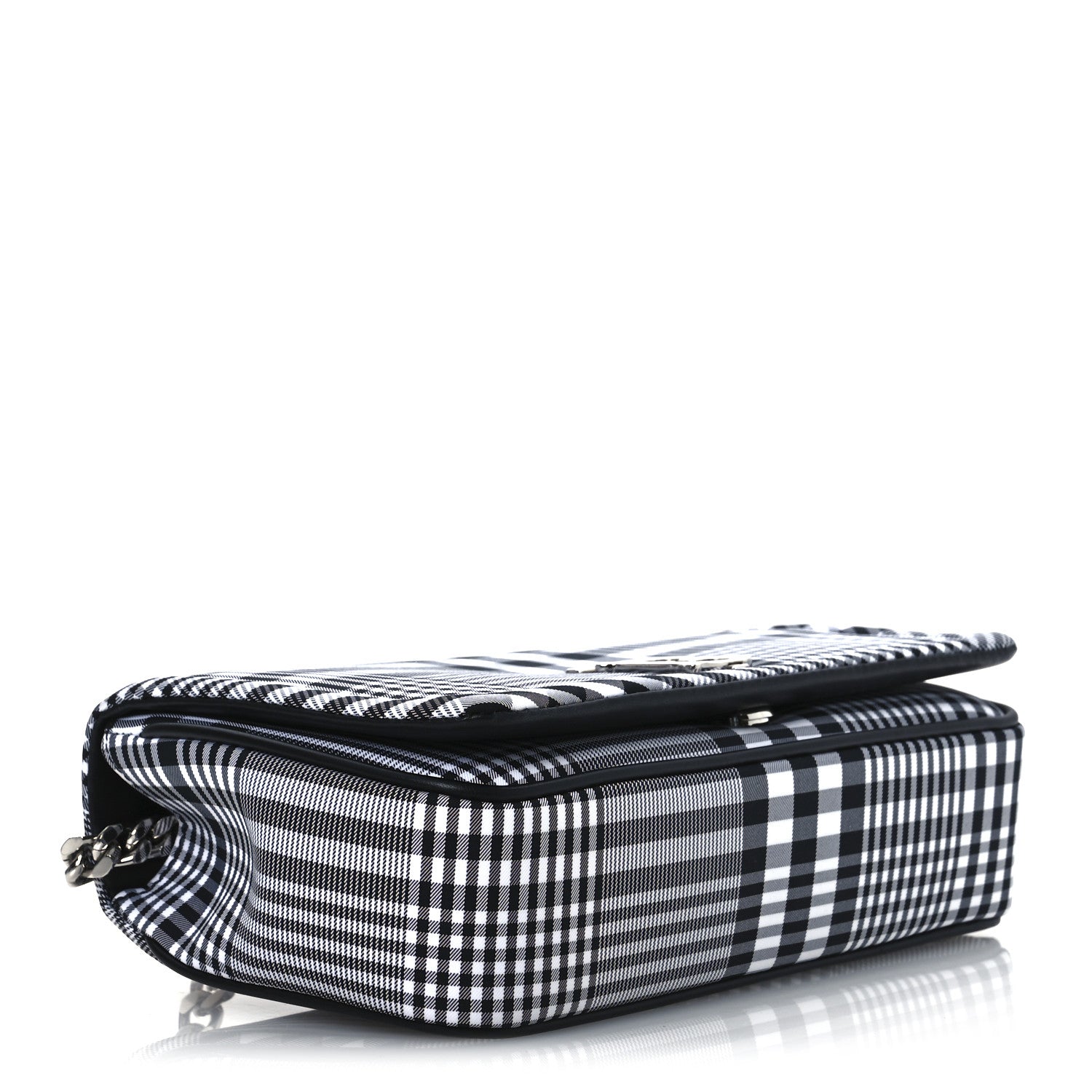 Burberry Nylon Check Small Lola Bag Black White 4 of 12