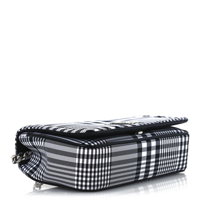 Burberry Nylon Check Small Lola Bag Black White 4 of 12