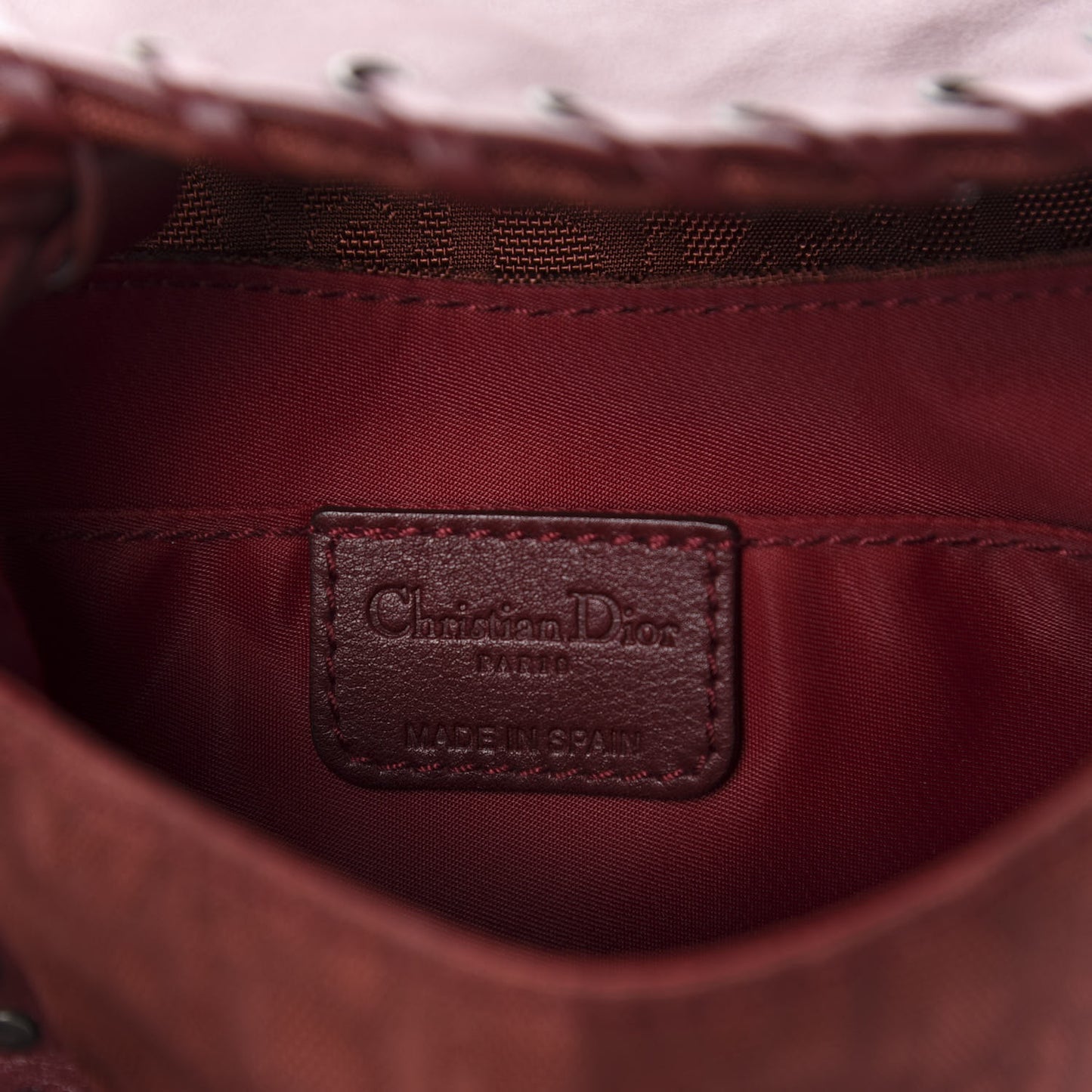 Monogram Braided Crossbody Bag Burgundy