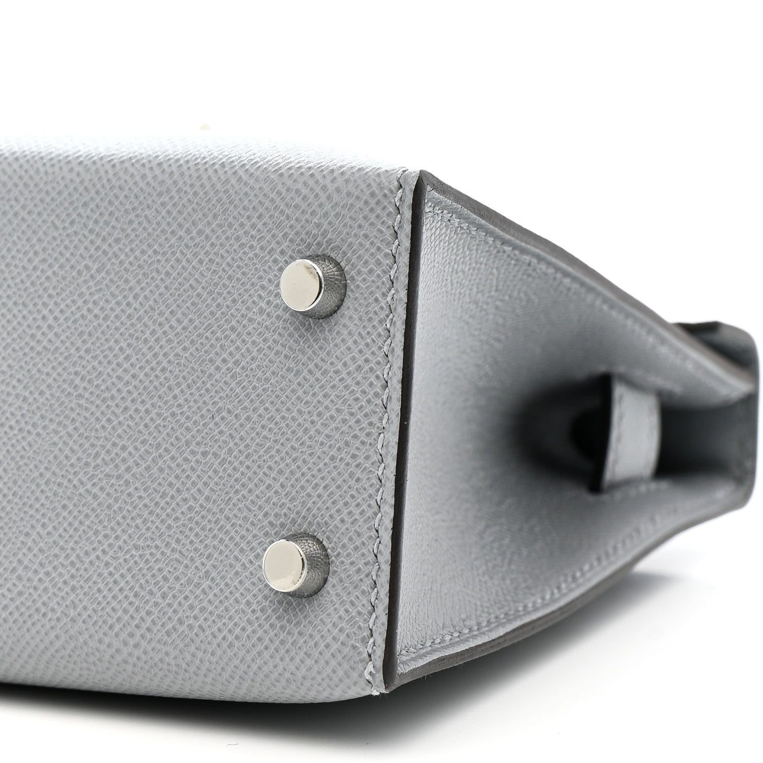 Hermes Madame Calfskin Mini Kelly Sellier 20 Gris Pantin 1801129