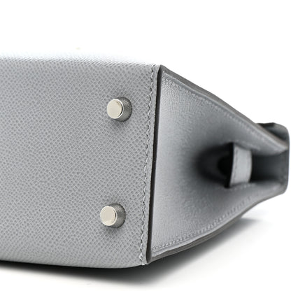 Hermes Madame Calfskin Mini Kelly Sellier 20 Gris Pantin 10 of 11