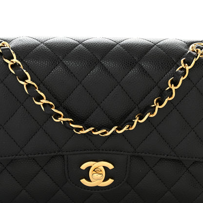 Chanel Caviar Quilted Medium Double Flap Black 9 of 11