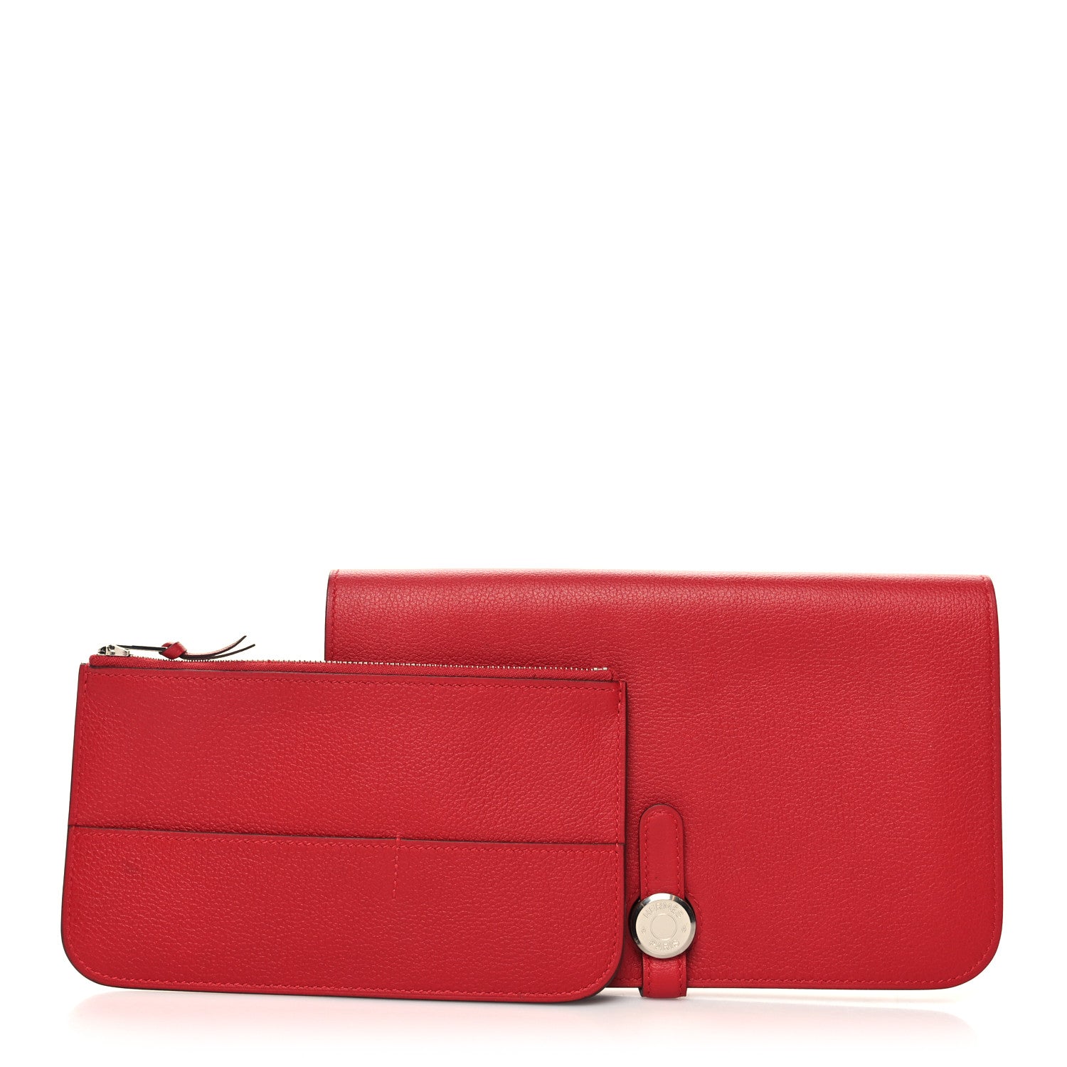Hermes Evercolor Dogon Duo Wallet Rouge De Coeur 3 of 12