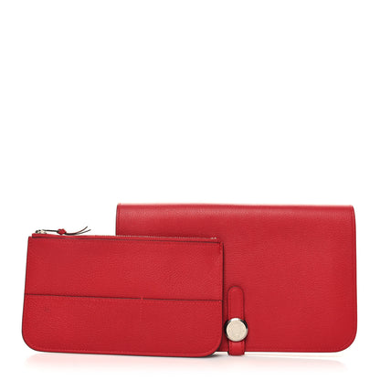 Hermes Evercolor Dogon Duo Wallet Rouge De Coeur 3 of 12