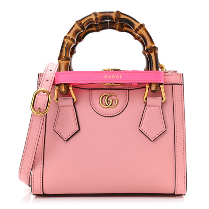 Gucci Wonka Grain Calfskin Mini Diana Tote Bag Wild Rose Fuxia Fluo 1 of 13