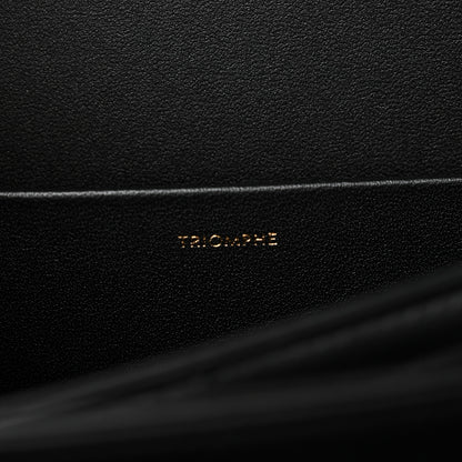 Celine Shiny Calfskin Medium Triomphe Black 7 of 10
