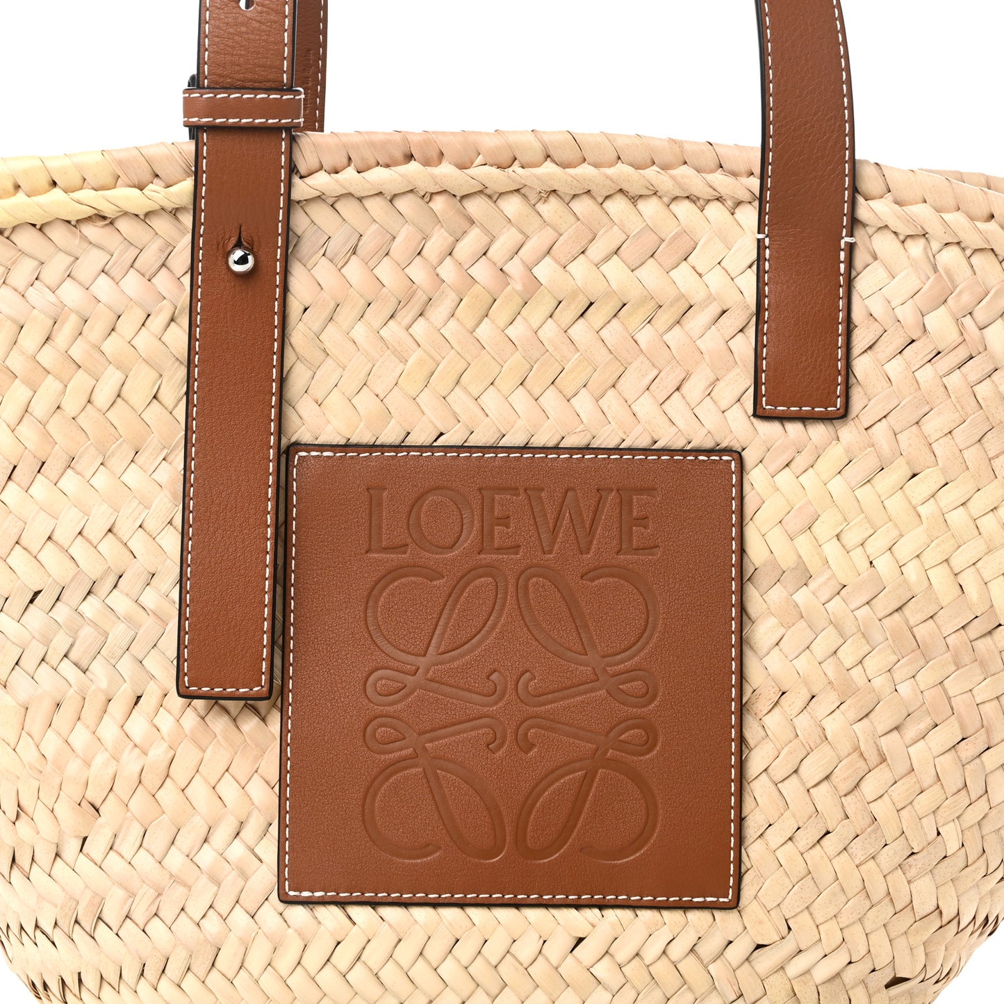Raffia Basket Tote Bag Natural Tan