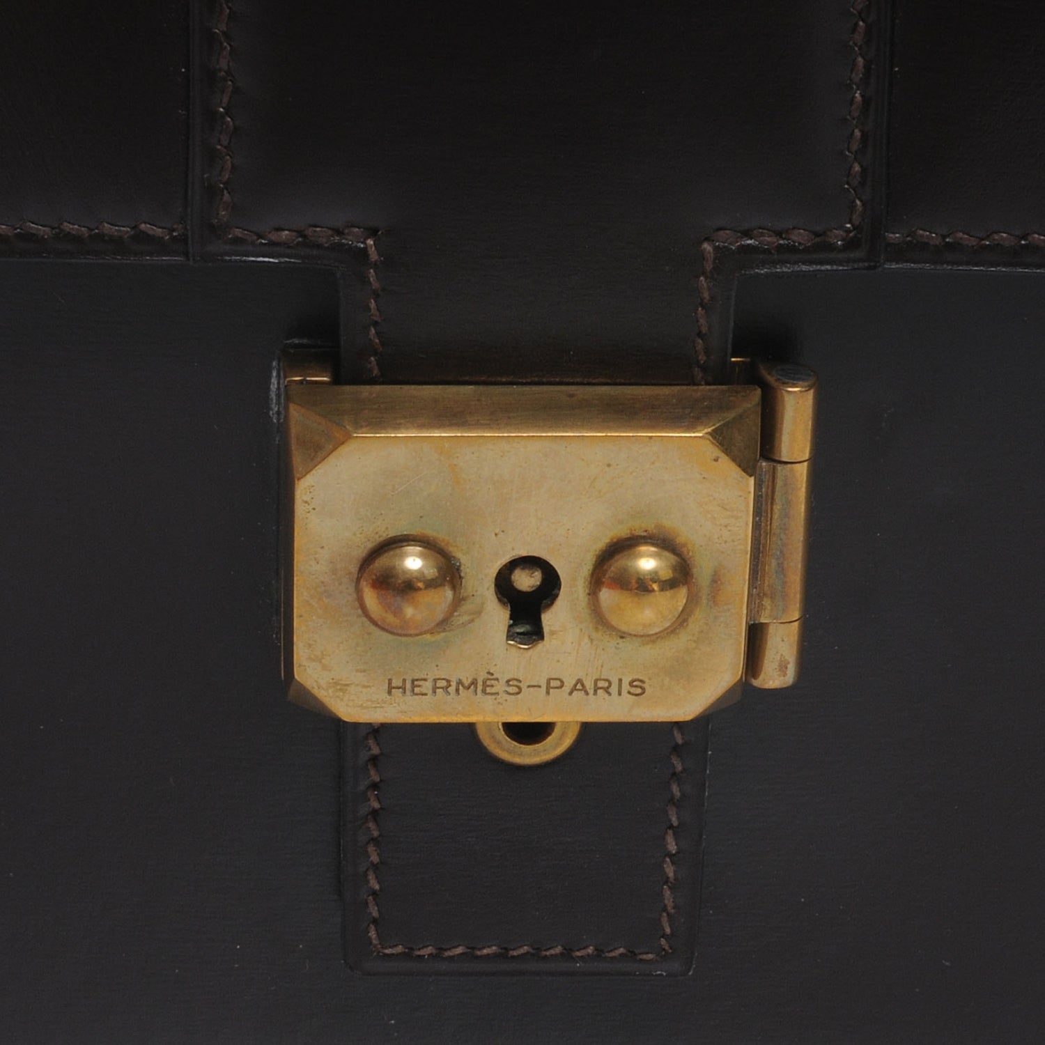 Hermes Box Sac a Depeche Shoulder Bag Chocolate 3 of 9