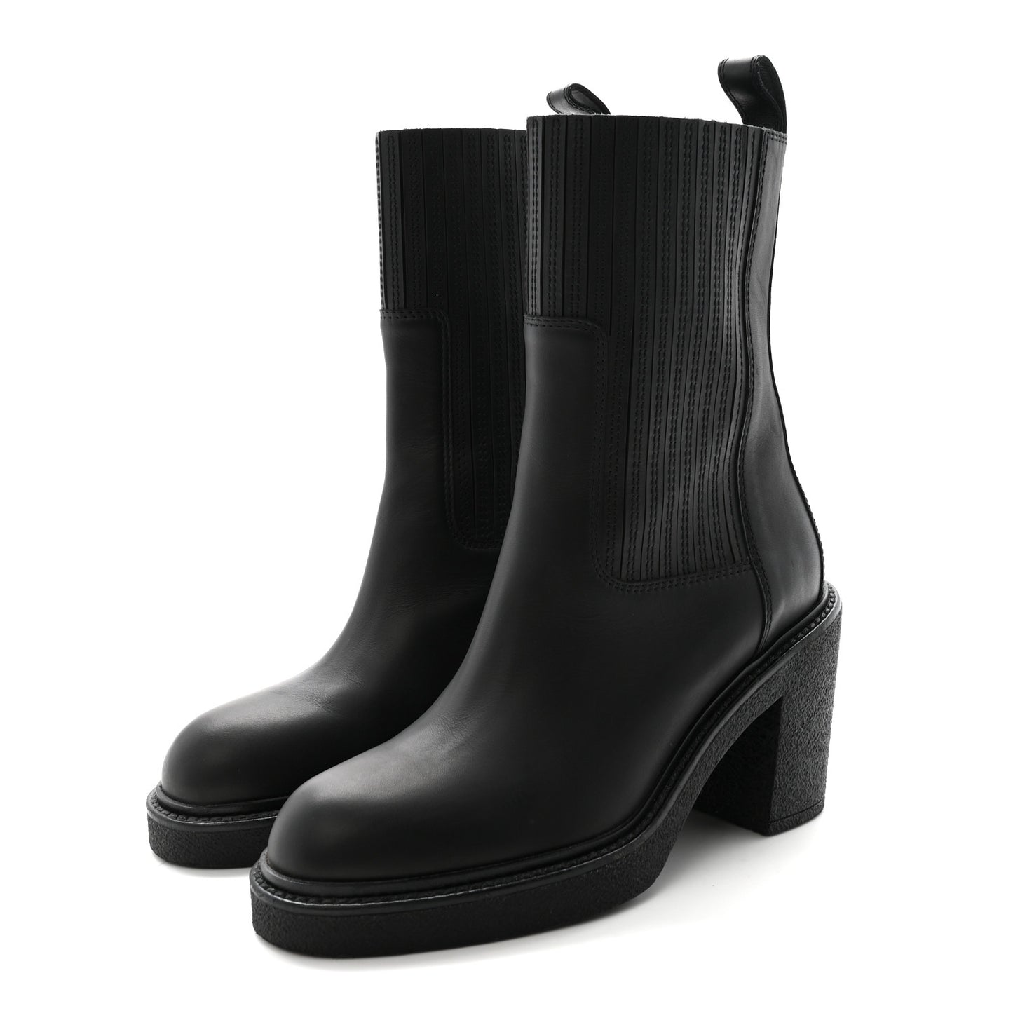 Calfskin Donia 70 Ankle Boots 36 Black