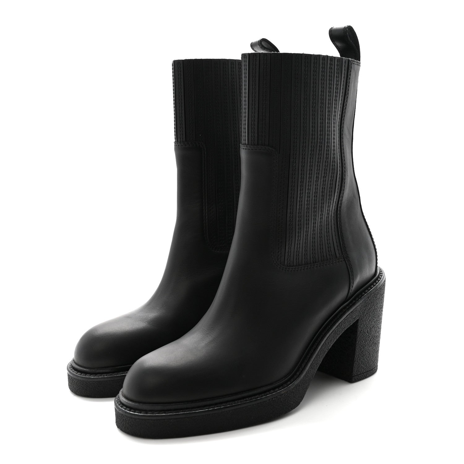 Hermes Calfskin Donia 70 Ankle Boots 36 Black 4 of 9