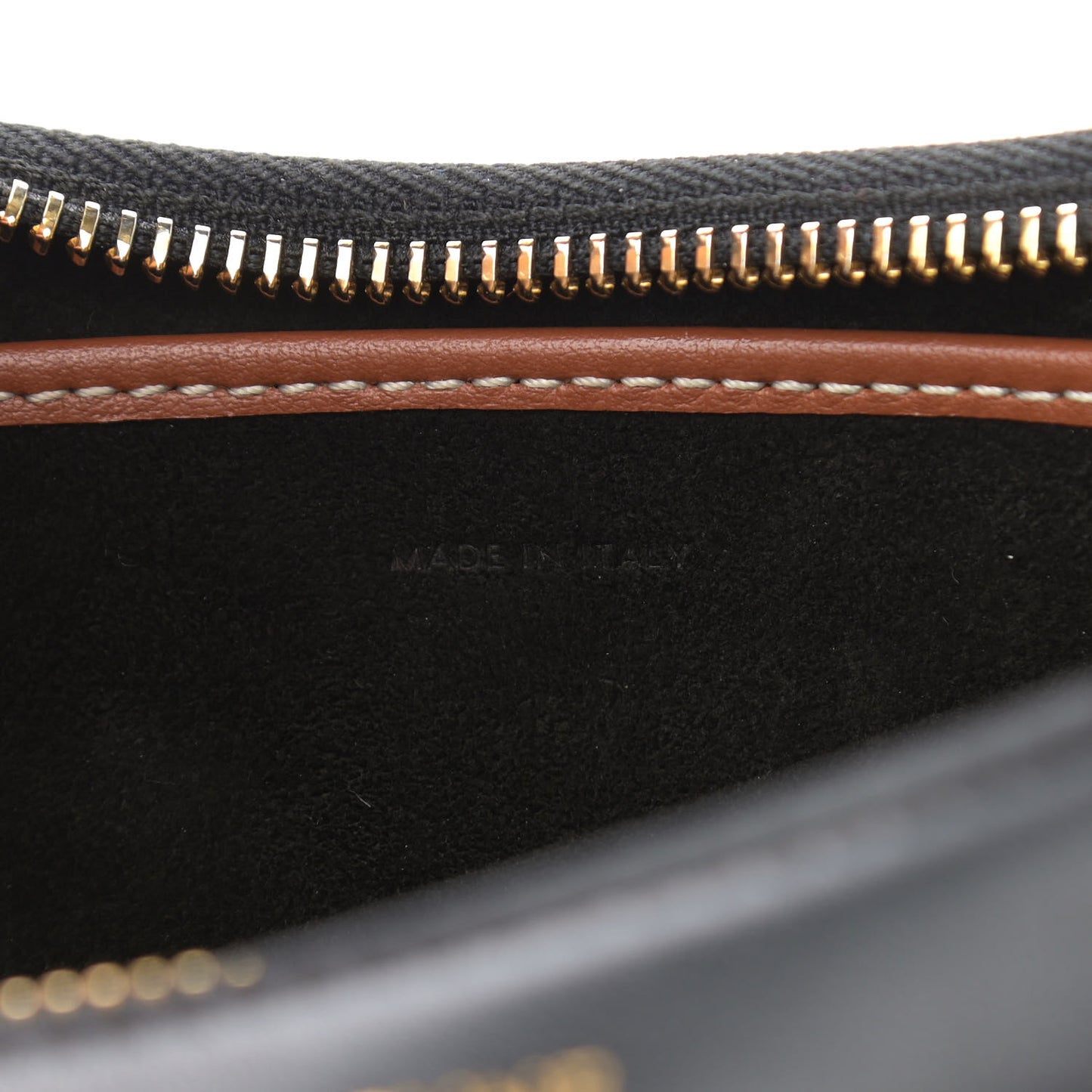 Smooth Calfskin Medium Strap Ava Shoulder Bag Black Tan