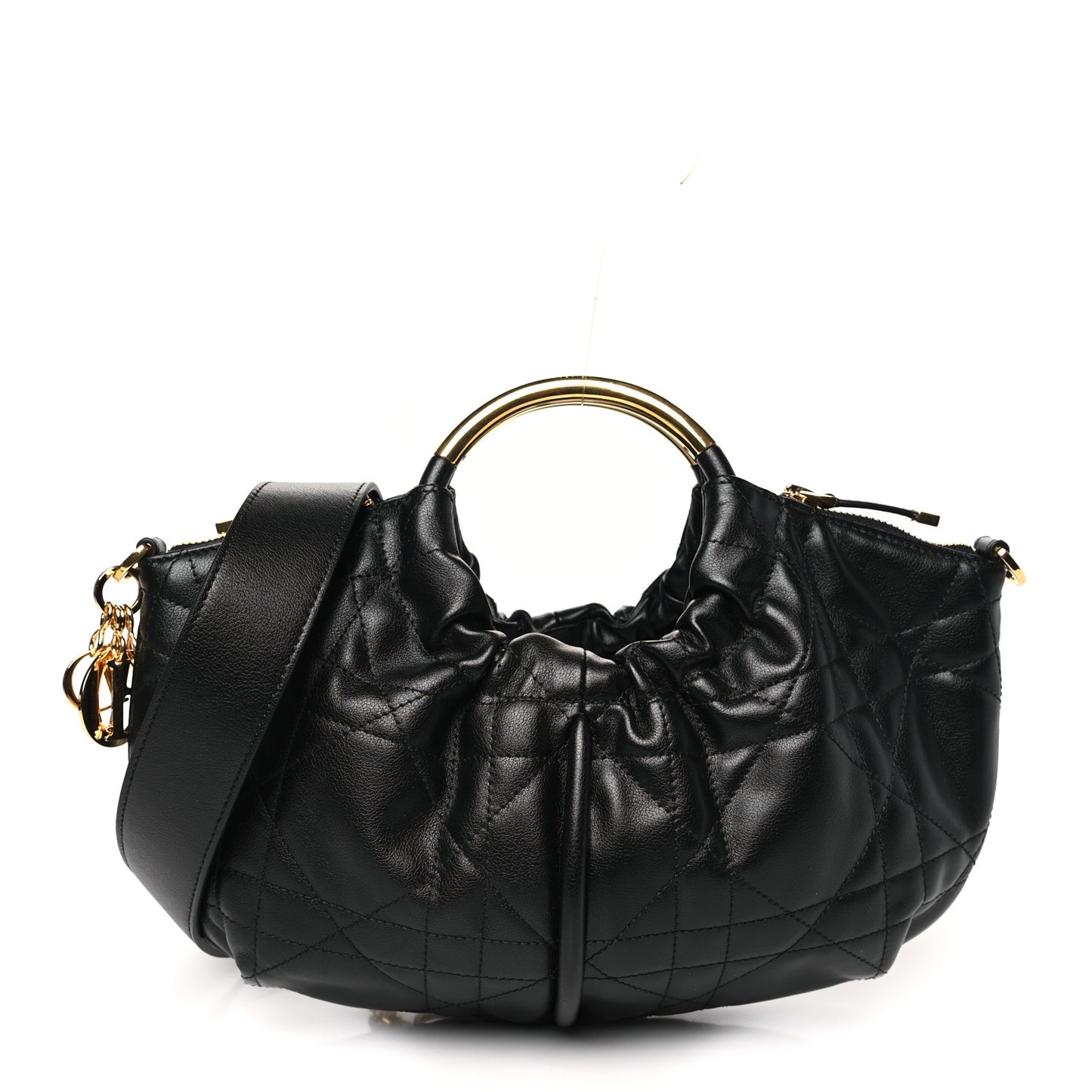 Calfskin Macrocannage Walk In Dior Hobo Black