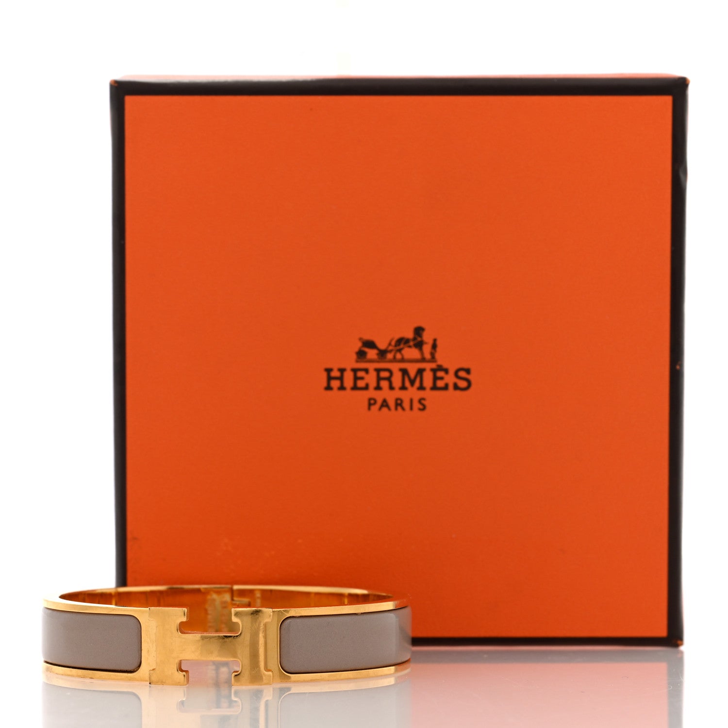 Hermes Enamel Narrow Clic Clac H Bracelet PM Marron Glace 5 of 5