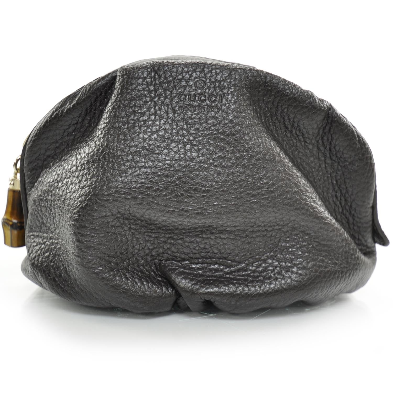 Gucci Leather Bamboo Cosmetic Case Black 1 of 7