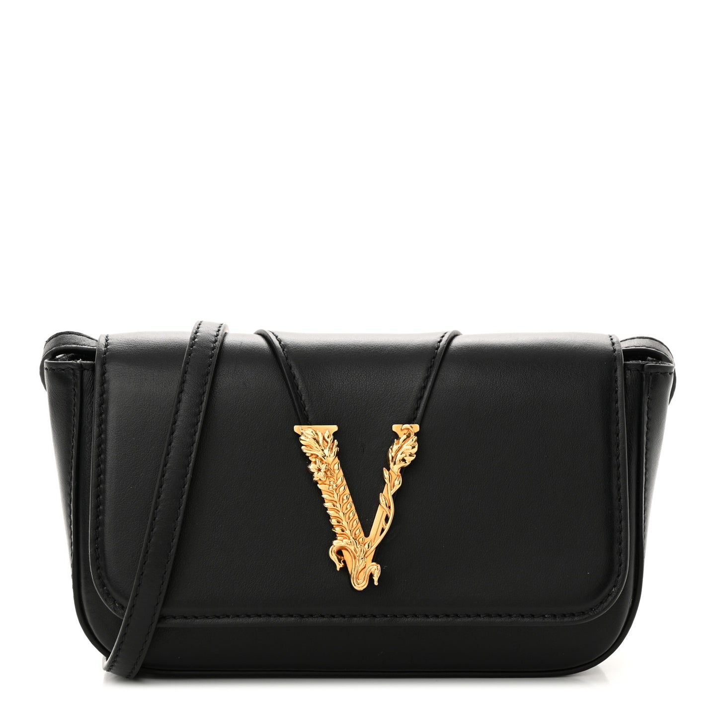Vitello Virtus Crossbody Black