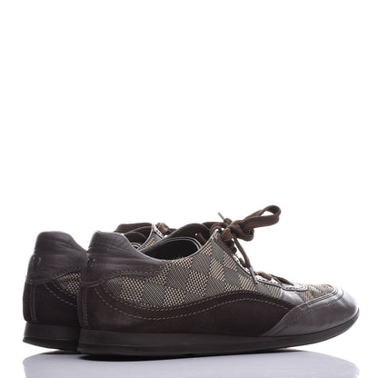 Louis Vuitton Suede Damier Ebene Sneakers 8.5 Brown 4 of 15