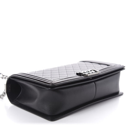 Chanel Patent Quilted New Medium Boy Flap Black 4 of 12