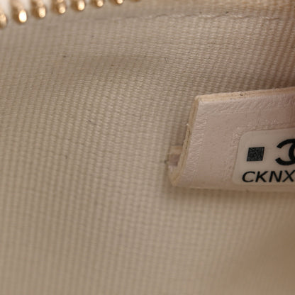 Chanel Lambskin Quilted Barrel Clutch With Chain White 7 of 11