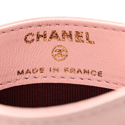 Chanel Grained Goatskin Enamel Card Holder Light Pink 6 of 8