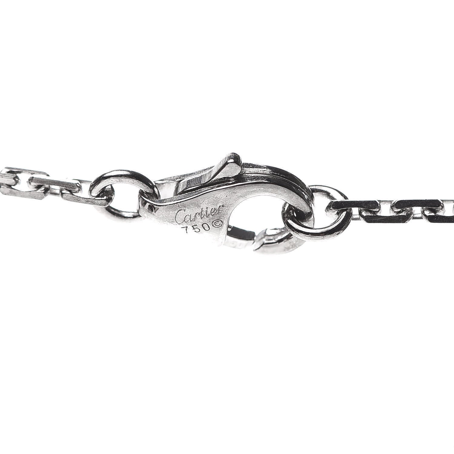 Cartier 18K White Gold Diamond LOVE Medallion Pendant Necklace 5 of 7