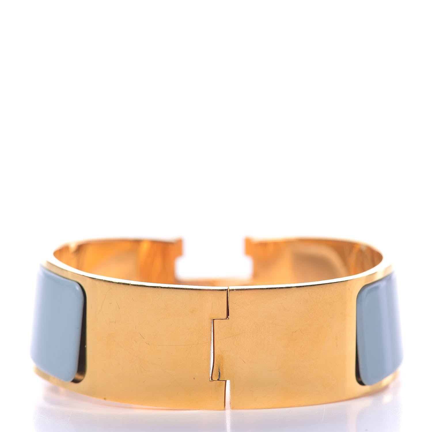 Hermes Enamel Clic Clac H Wide Bracelet PM Aigue Marine 6 of 9