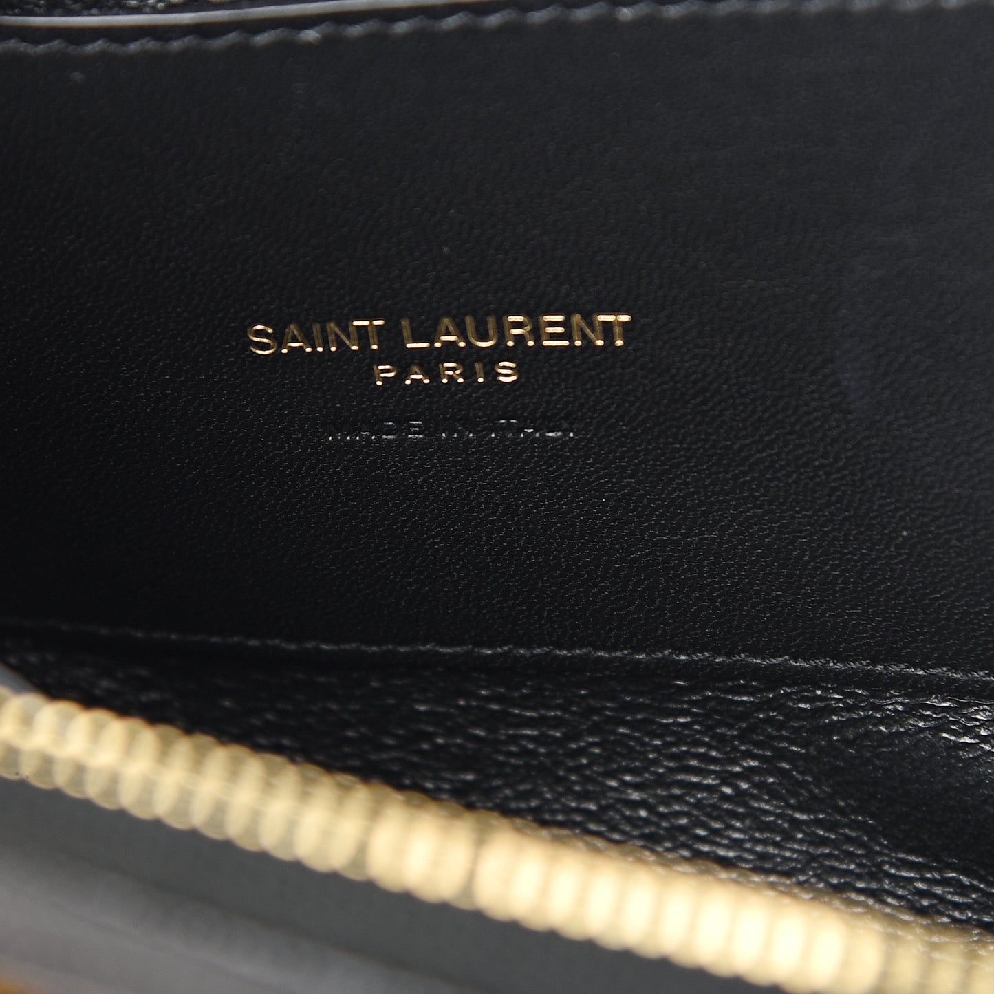 Grain de Poudre Matelasse Monogram Key Pouch Black