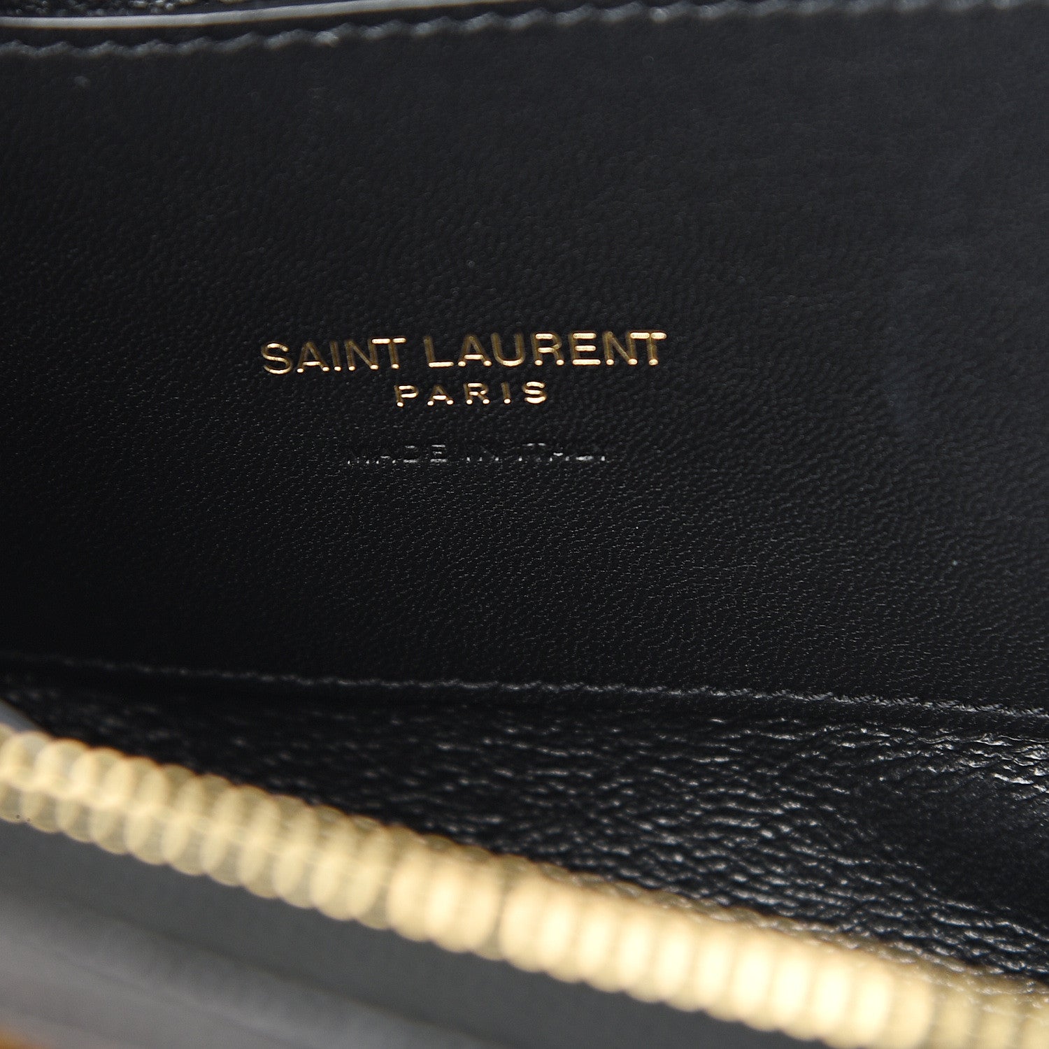 Saint Laurent Grain de Poudre Matelasse Monogram Key Pouch Black 5 of 6
