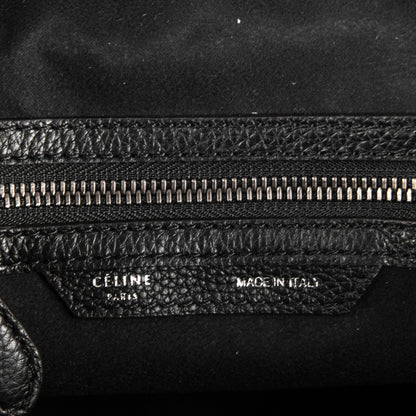 Celine Drummed Calfskin Micro Luggage Black 6 of 7