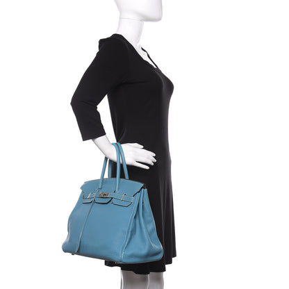 Hermes Togo Birkin 35 Blue Jean 2 of 19