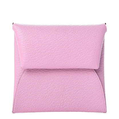 Hermes Chevre Mysore Bastia Coin Purse Mauve Sylvestre 1 of 8