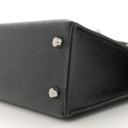 Hermes Epsom Mini Kelly Sellier 20 Black 10 of 11