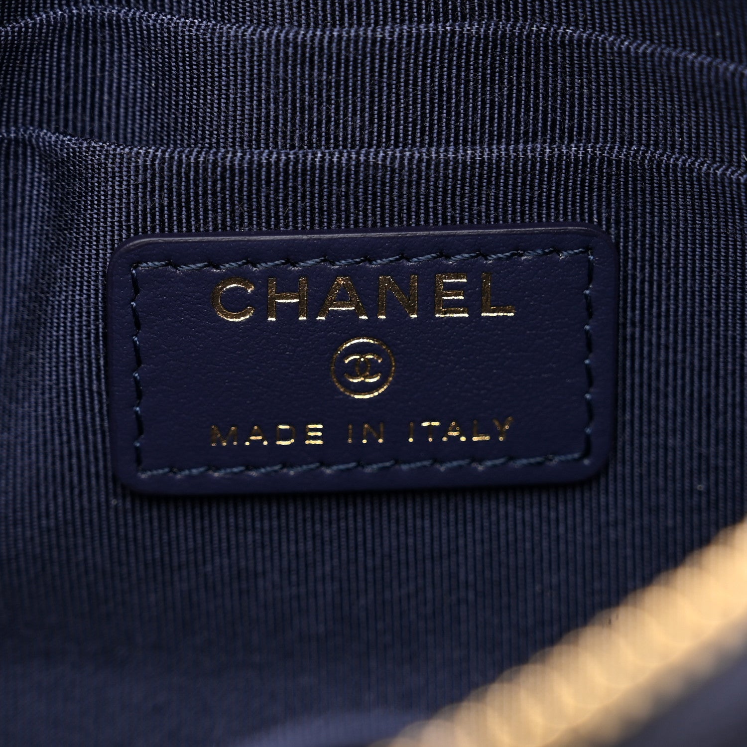 Chanel Denim Quilted Small Chanel 19 Cosmetic Case Dark Blue 6 of 7