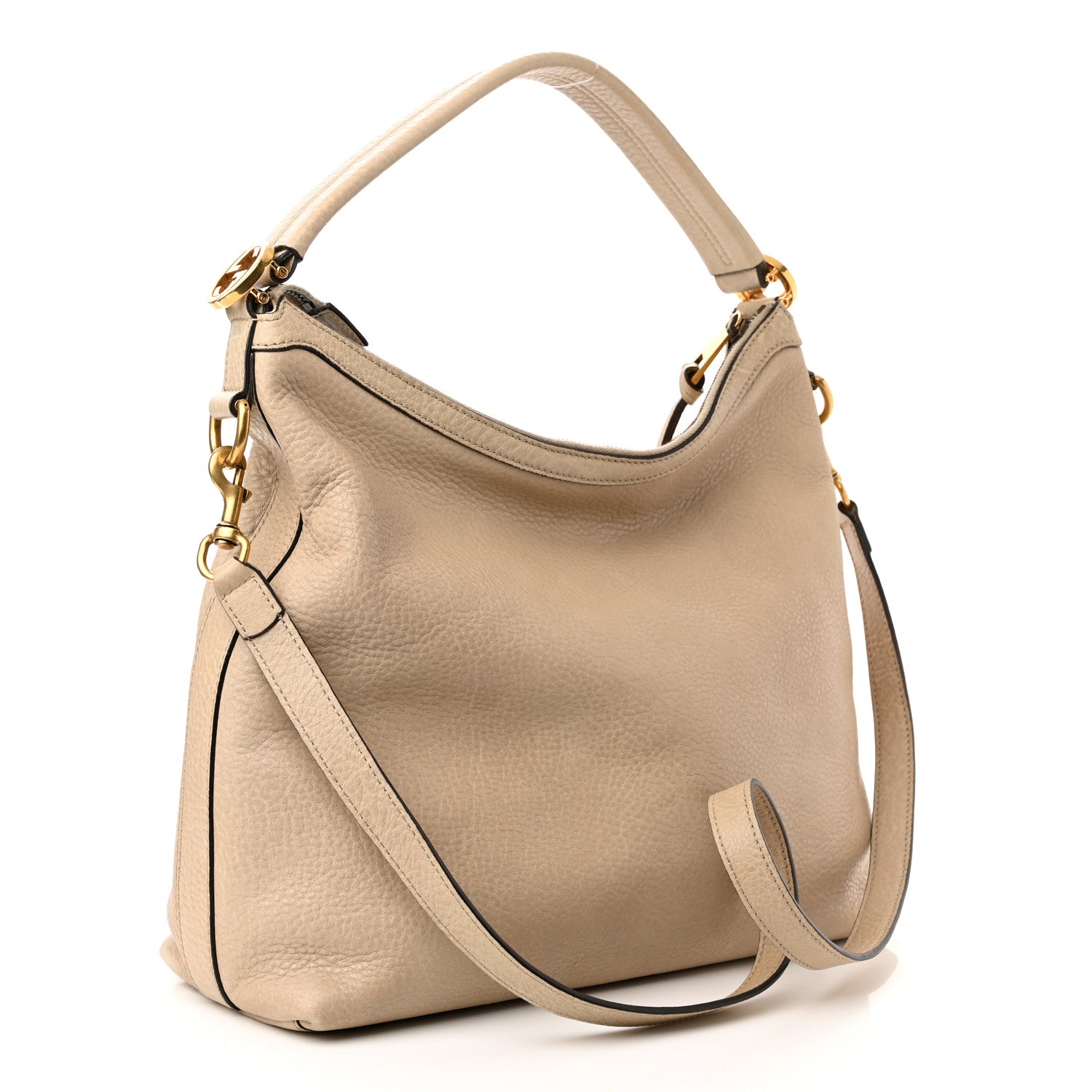 Gucci Pebbled Calfskin Small Miss GG Hobo Beige 3 of 12