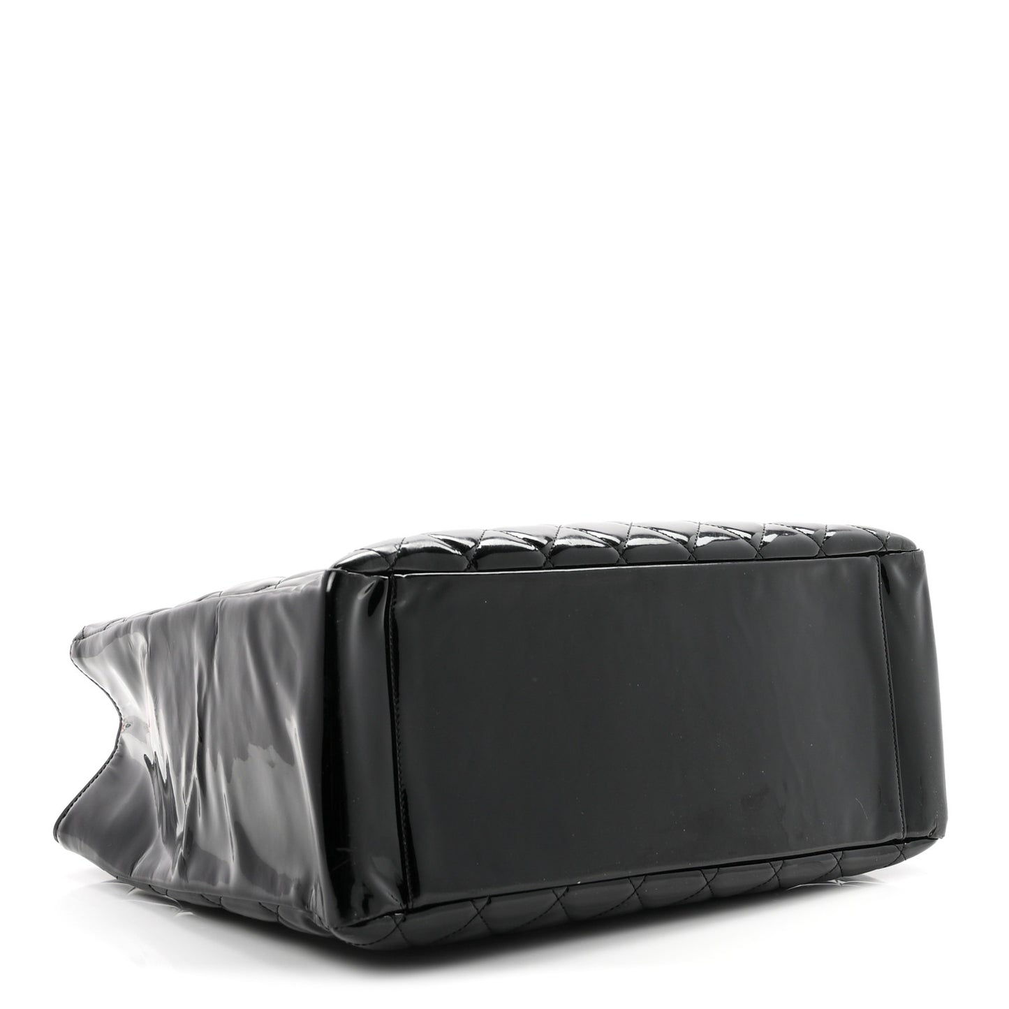 Patent Quilted Grand Shopping Tote GST Black