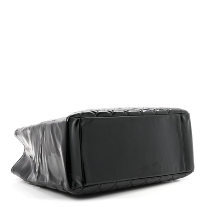 Chanel Patent Quilted Grand Shopping Tote GST Black 4 of 10