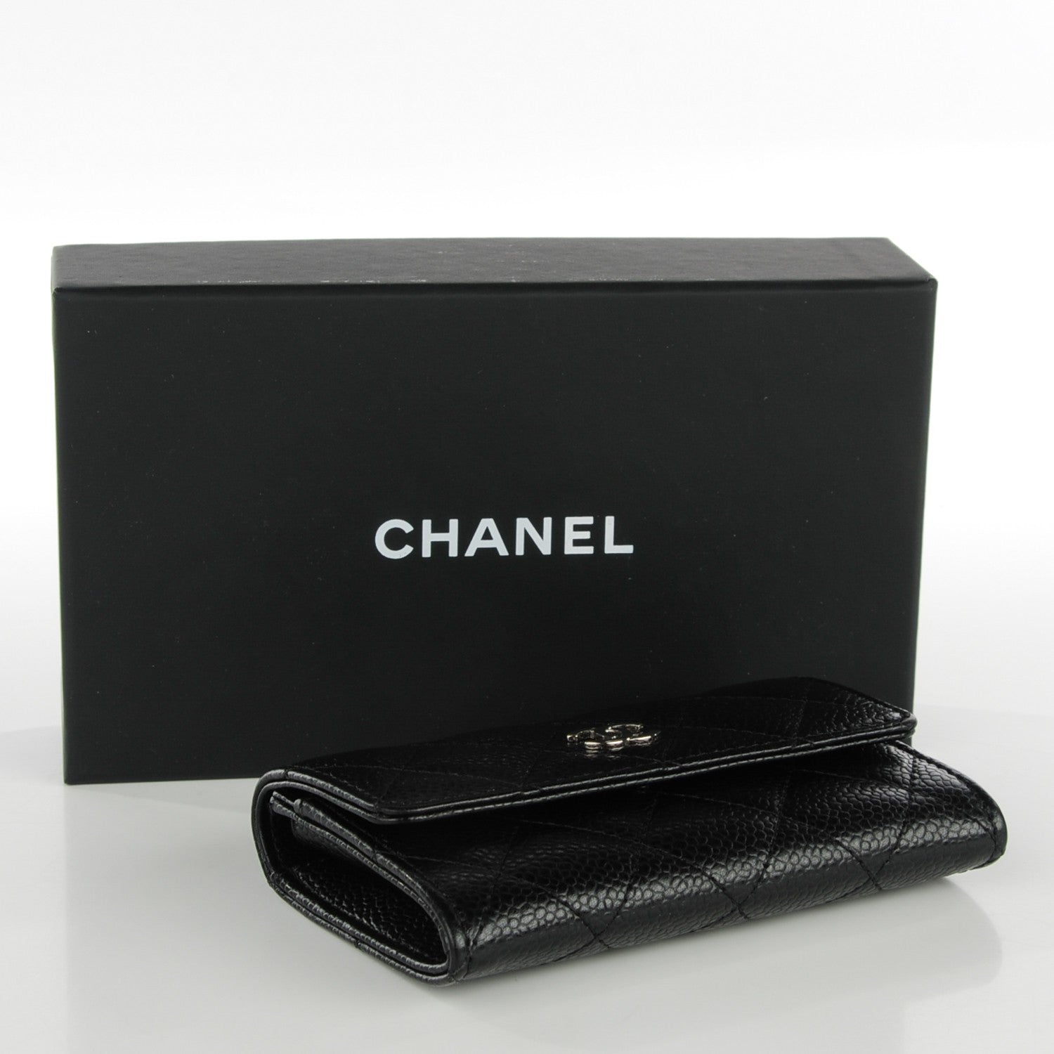 Chanel Caviar Quilted Flap Card Holder Black 4 of 8