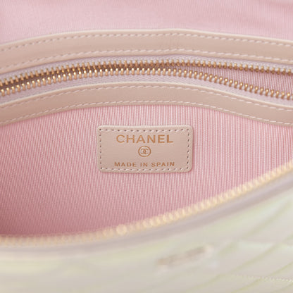 Chanel Iridescent Lambskin Quilted Medium Cosmetic Case Ivory 6 of 8