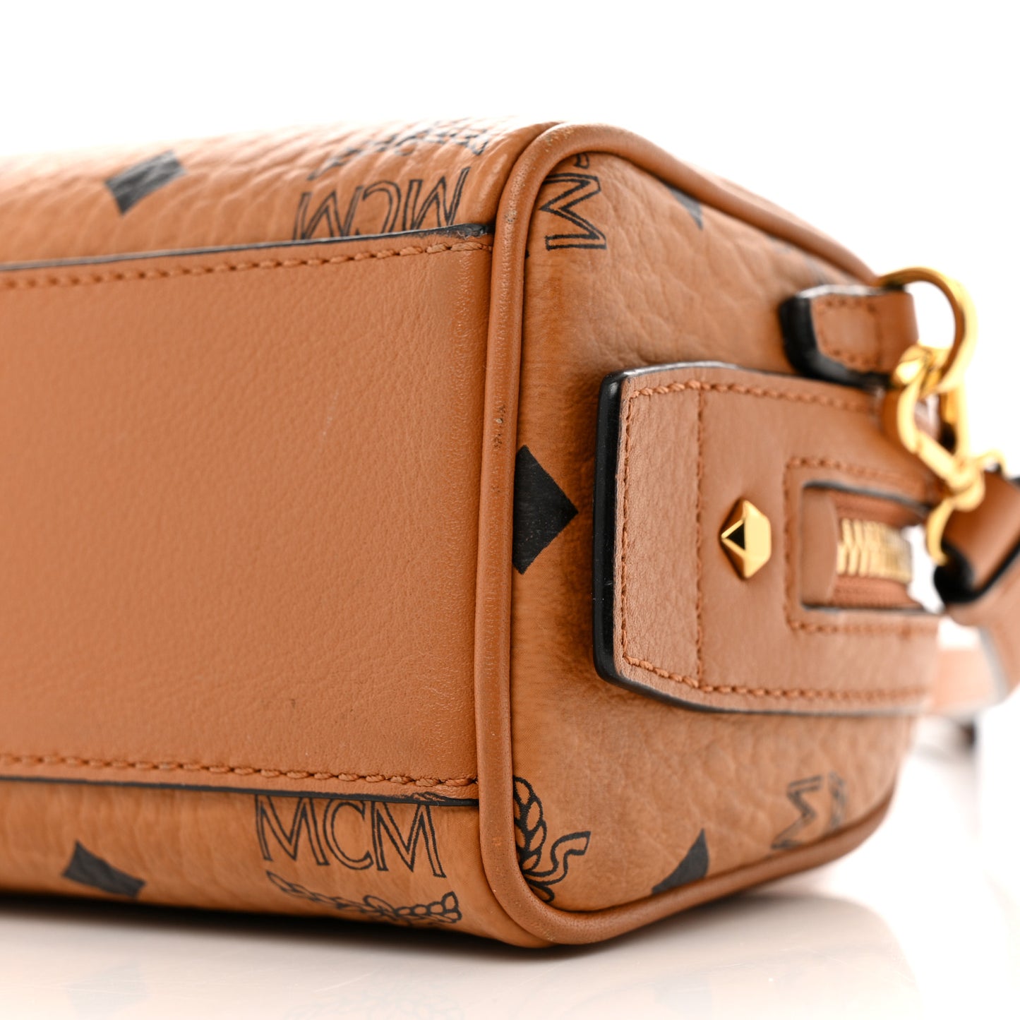 Visetos Mini Boston Bag Cognac